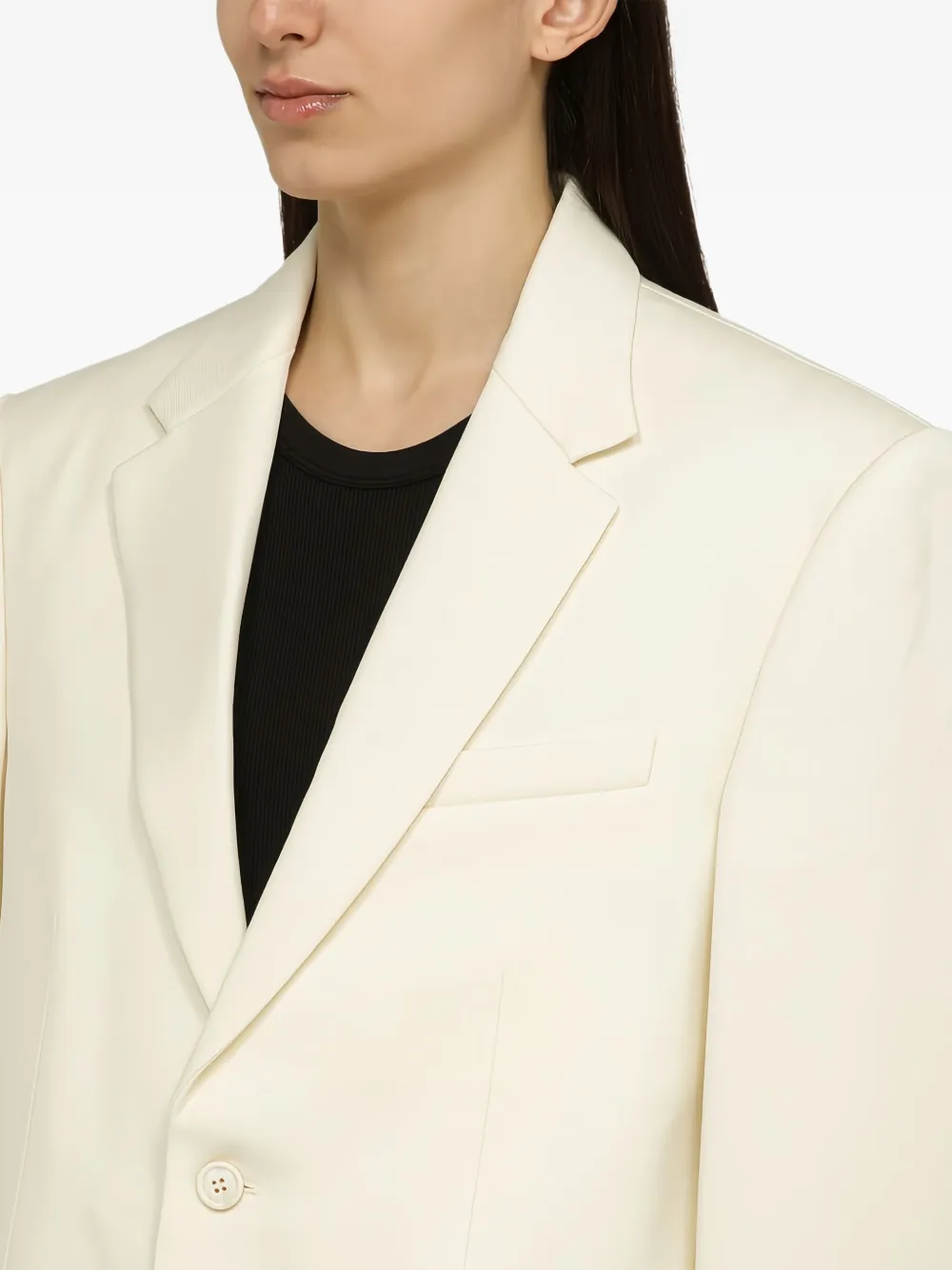 WARDROBE.NYC Blazer met enkele rij knopen Wit