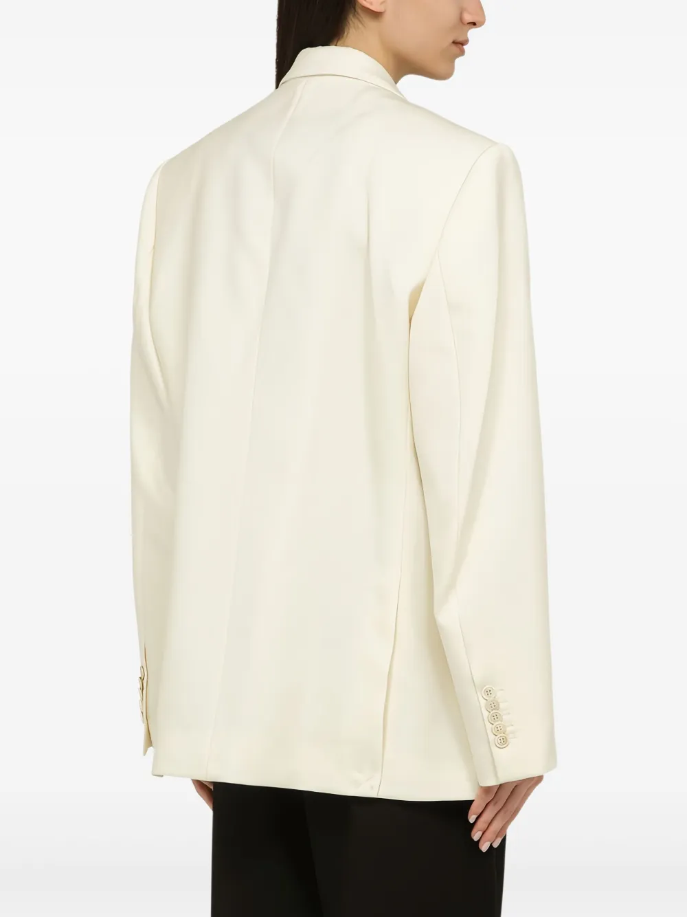 WARDROBE.NYC Blazer met enkele rij knopen Wit