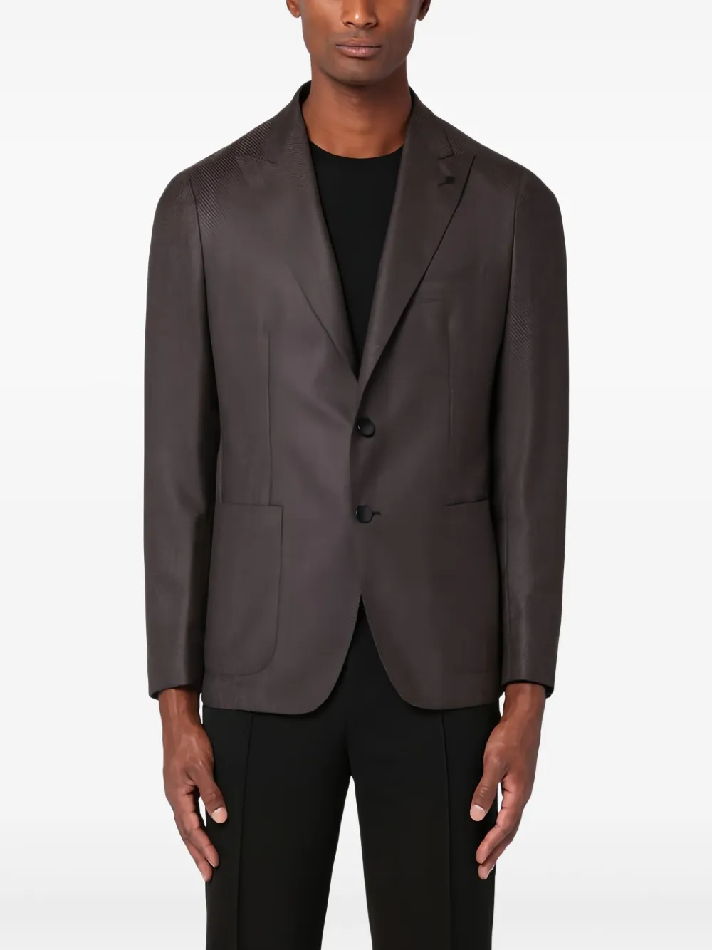 Tagliatore Blazer met enkele rij knopen Bruin