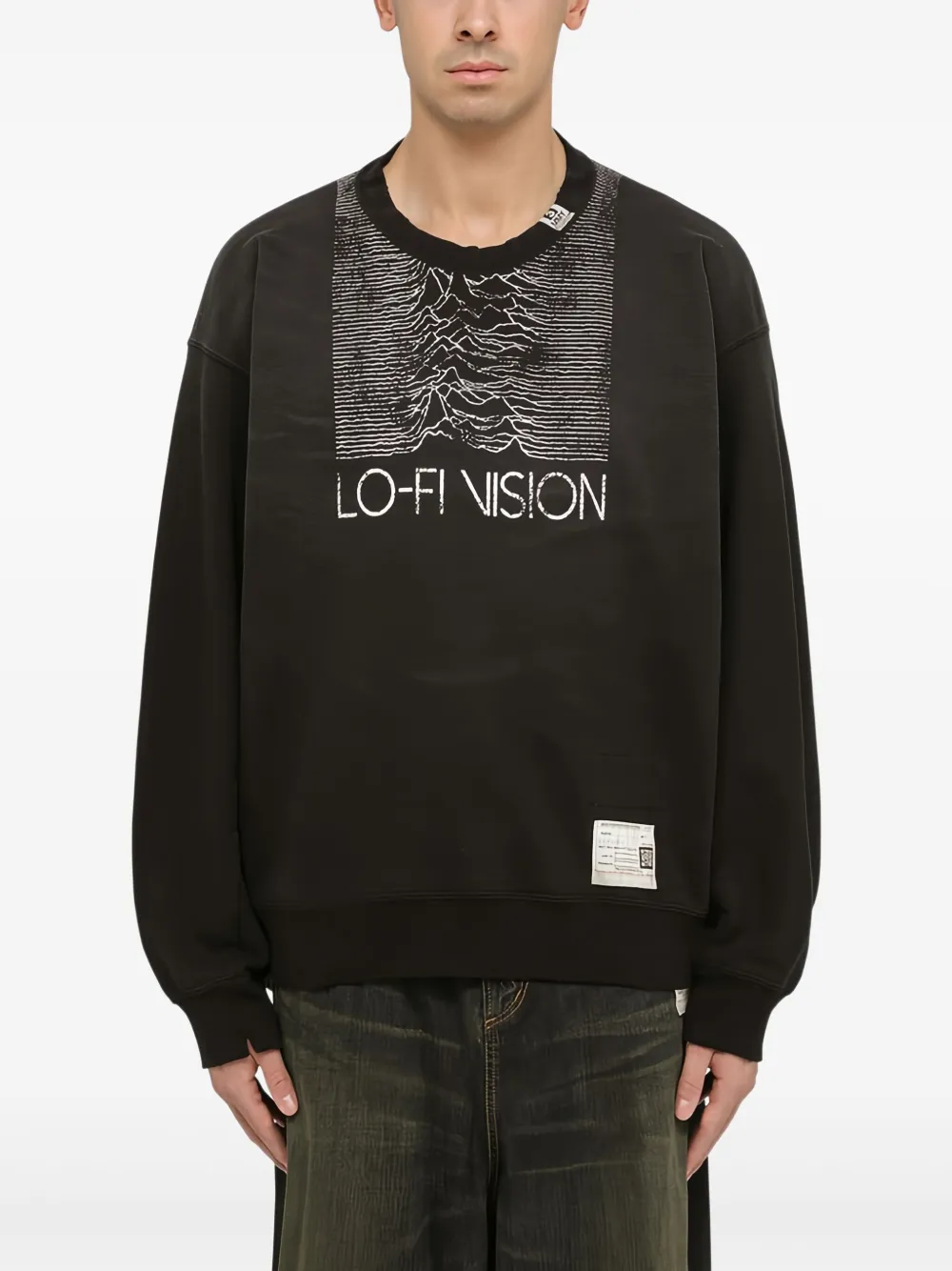 Maison MIHARA YASUHIRO Gedrapeerde sweater Zwart