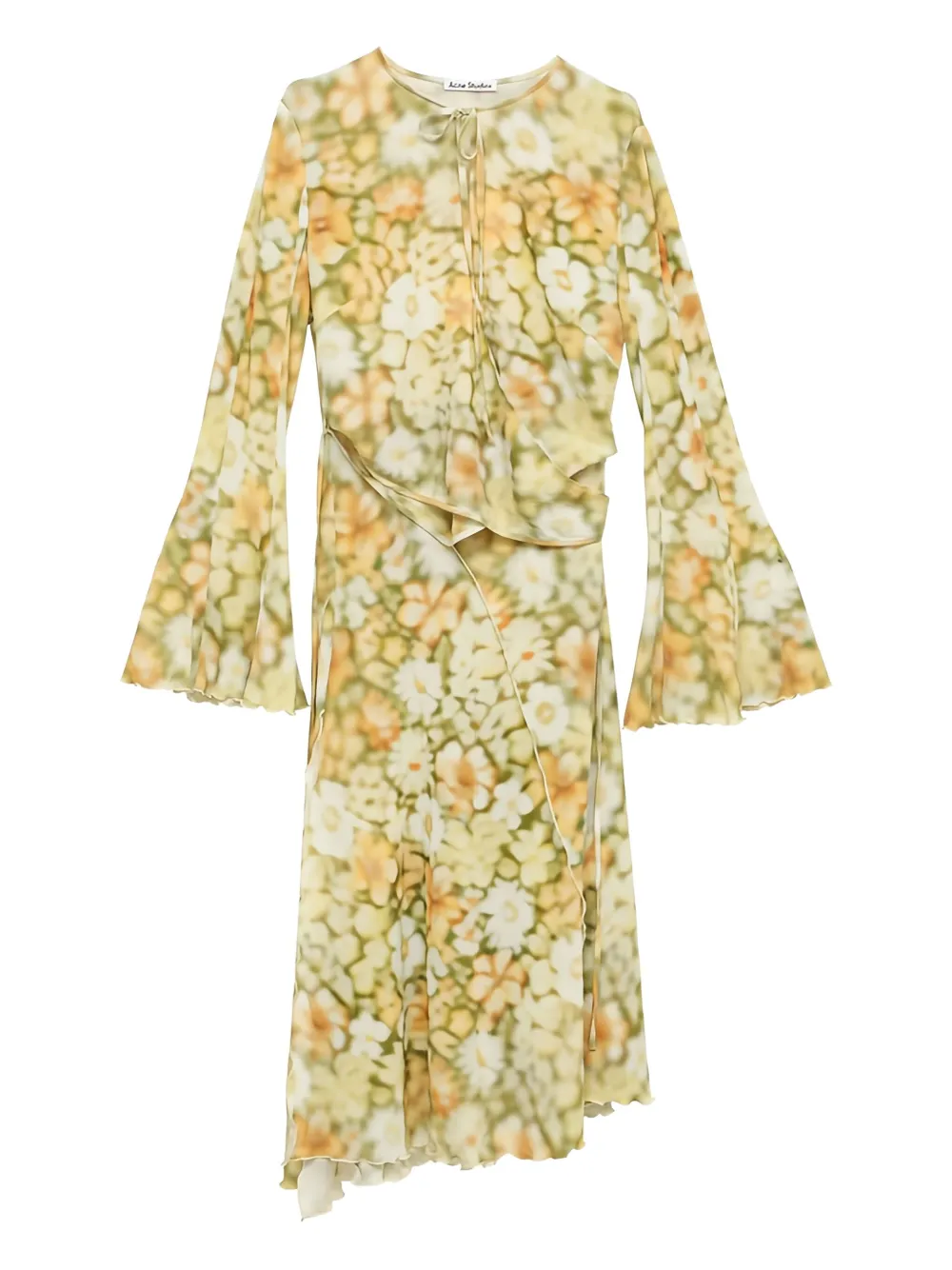 Acne Studios floral-print dress - Yellow