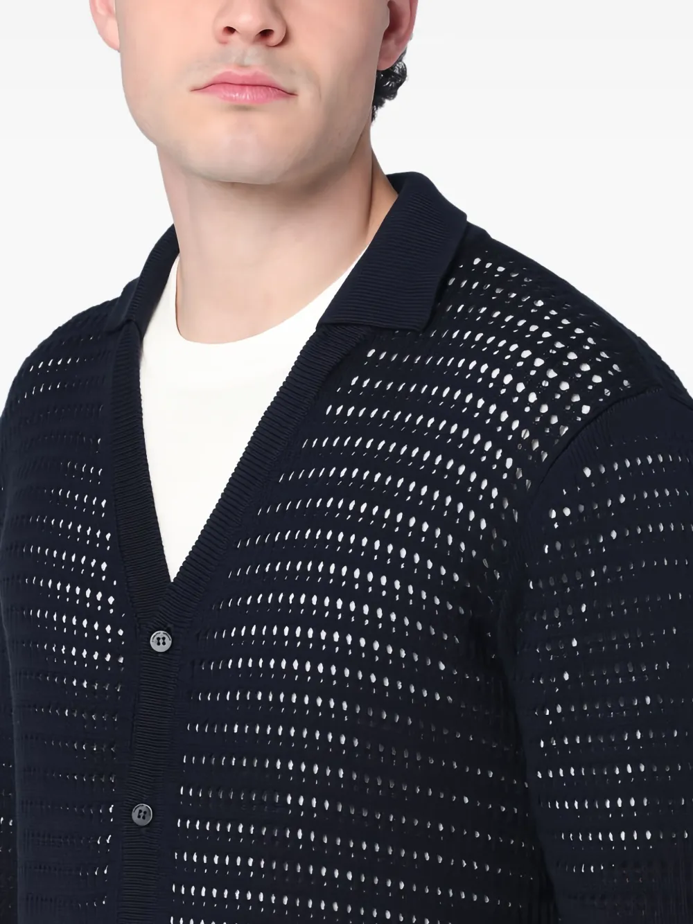 Roberto Collina Katoenen vest Blauw
