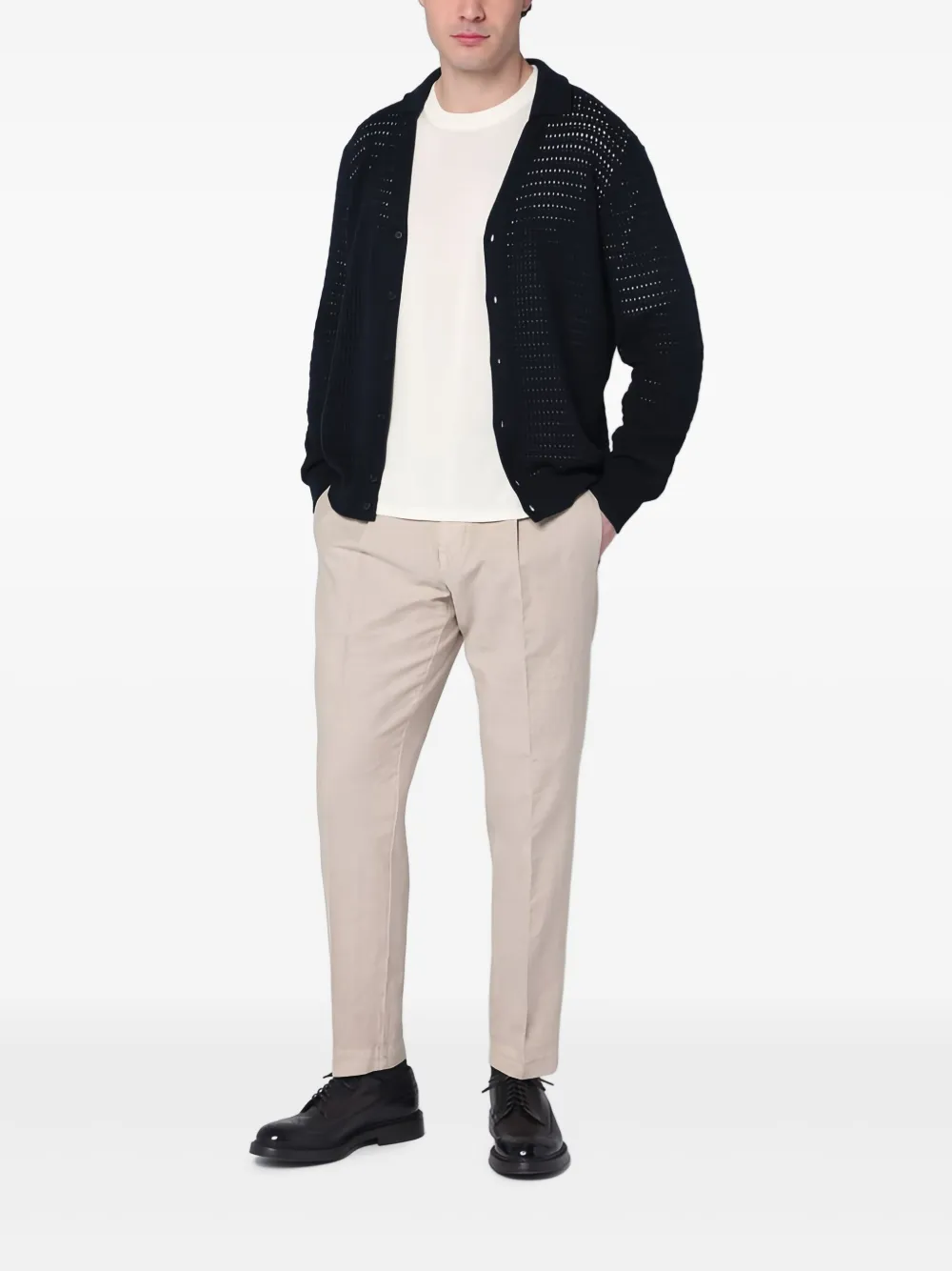 Roberto Collina Katoenen vest Blauw