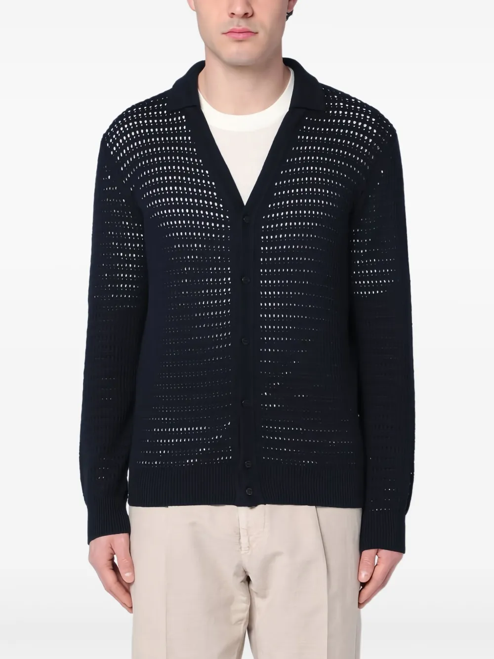 Roberto Collina Katoenen vest Blauw