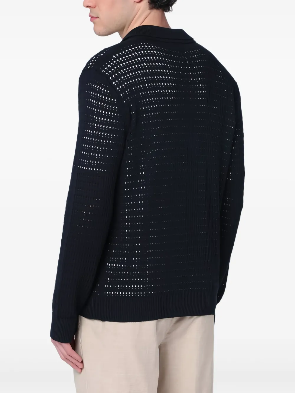 Roberto Collina Katoenen vest Blauw