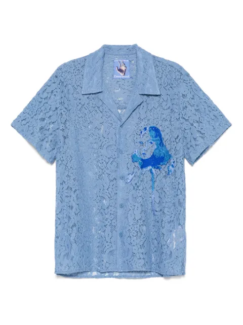 KidSuper lace girl-painting shirt