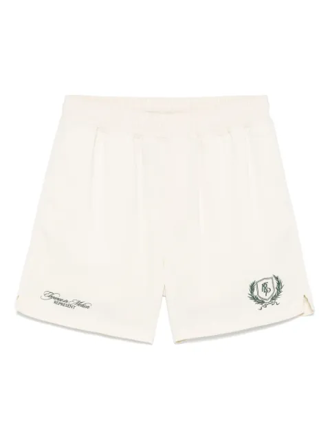 Represent embroidered-logo shorts
