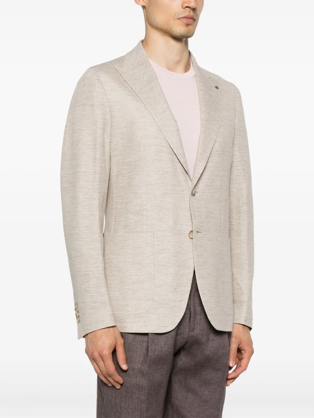 Tagliatore Blazer met broche Beige