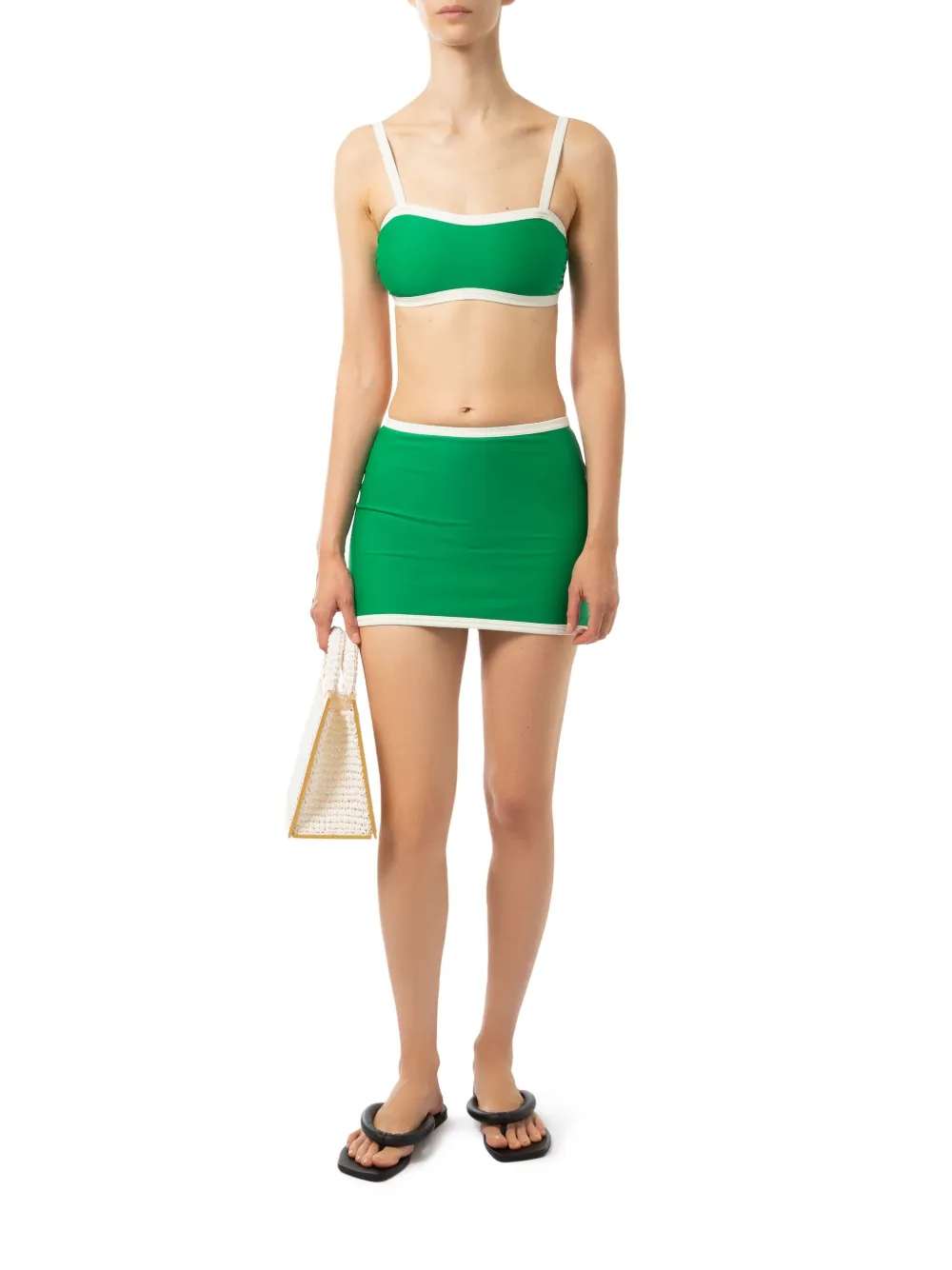 Pilzer Bare Bikini Top In 绿色
