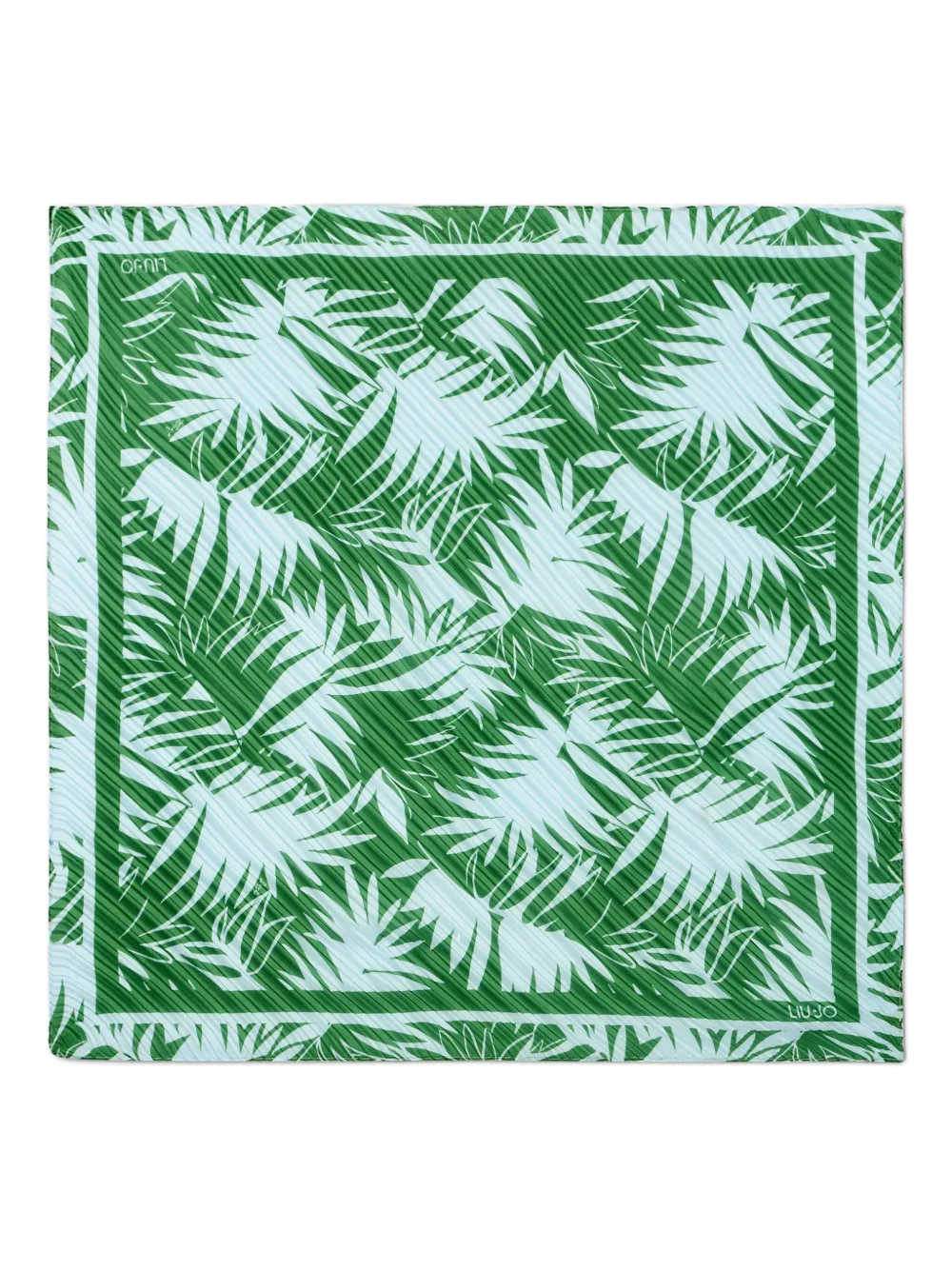 Liu •jo Pleated Printed Scarf In Green