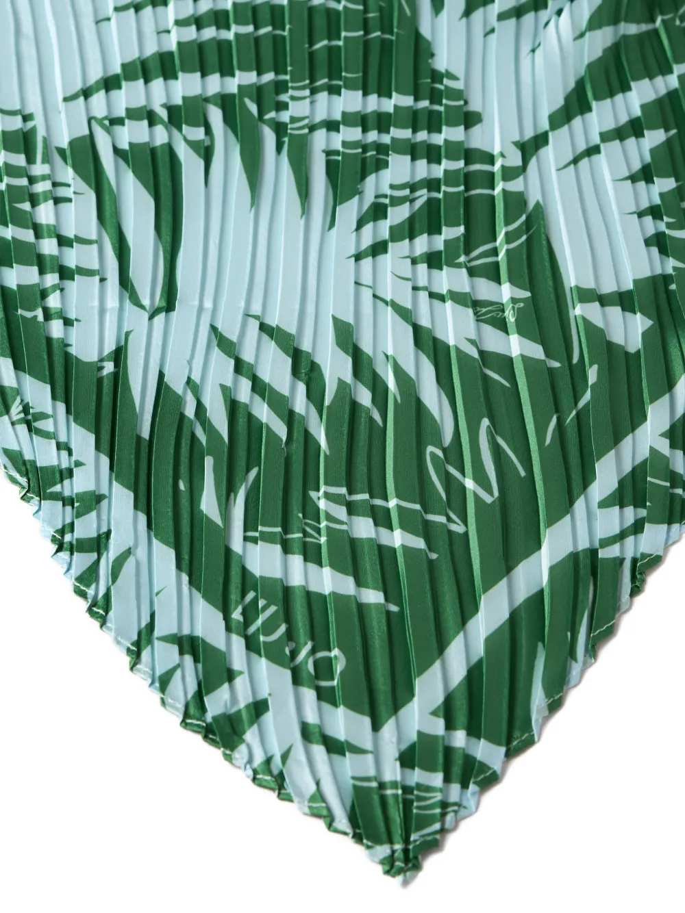 Liu •jo Pleated Printed Scarf In Green