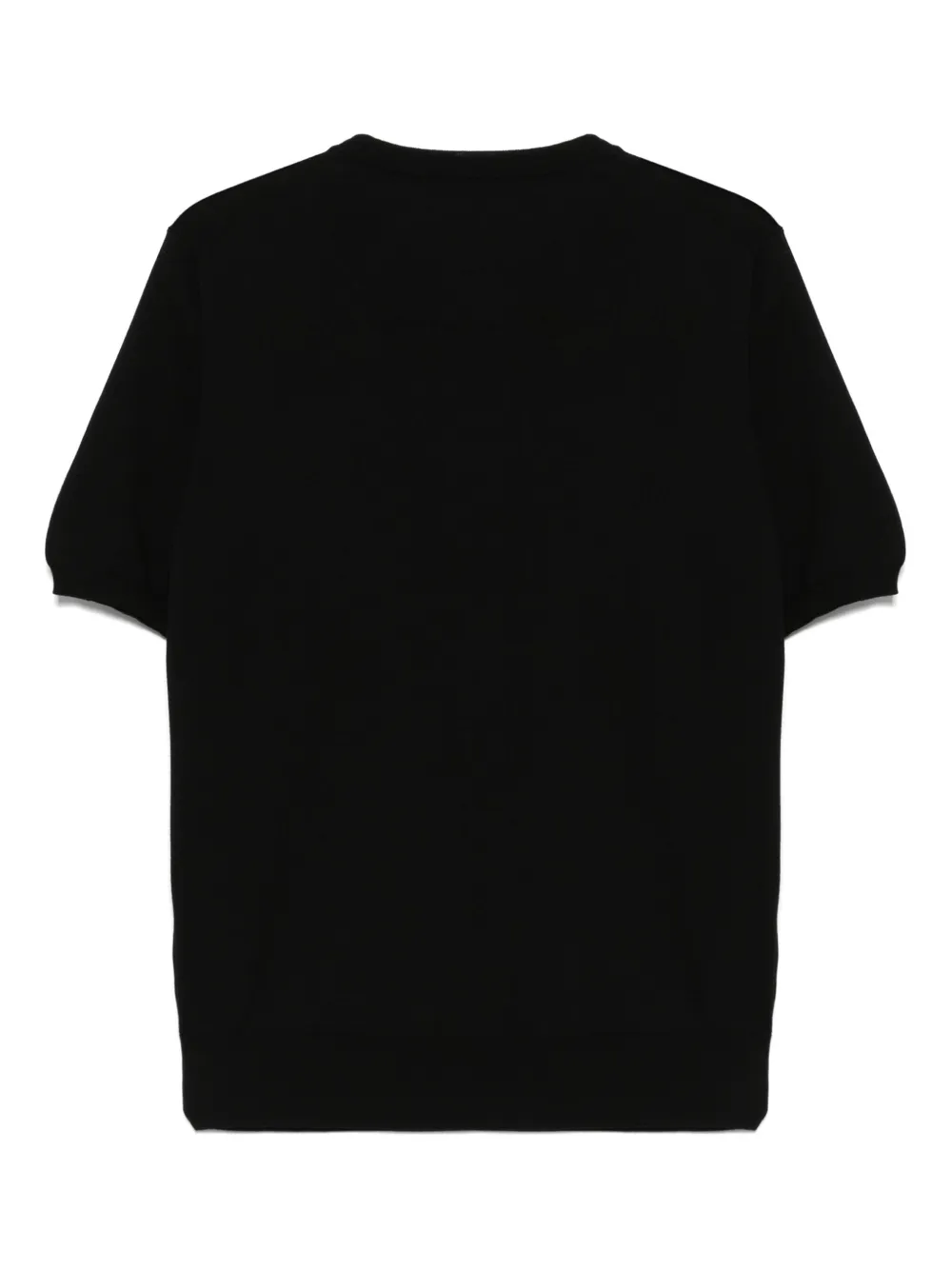 Cruciani Fijngebreid T-shirt - Zwart