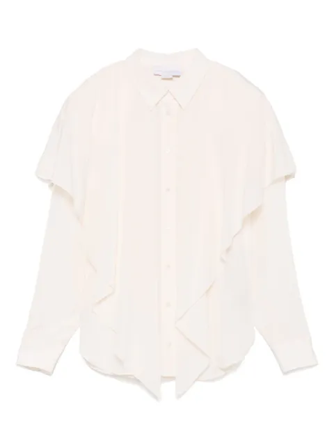 Stella McCartney layered-panel semi-sheer shirt
