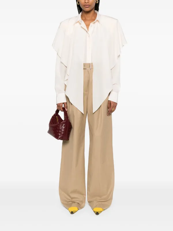 Stella McCartney layered-panel semi-sheer Shirt | Neutrals | FARFETCH