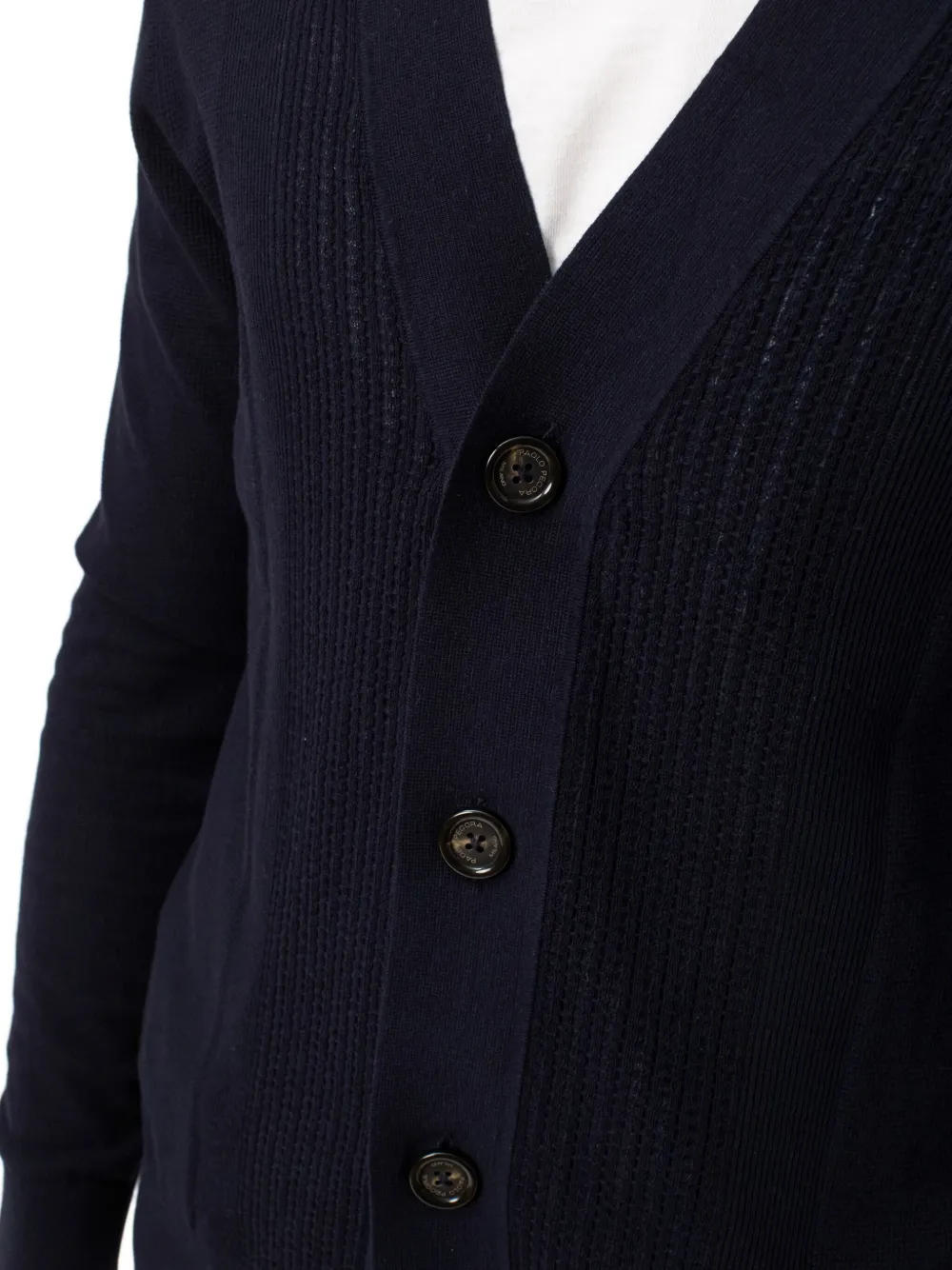 Paolo Pecora Katoenen vest Blauw