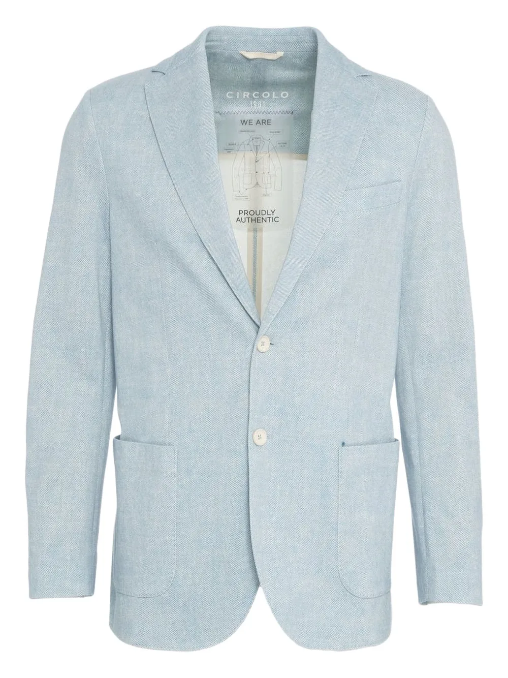 Circolo 1901 cotton blazer Blauw