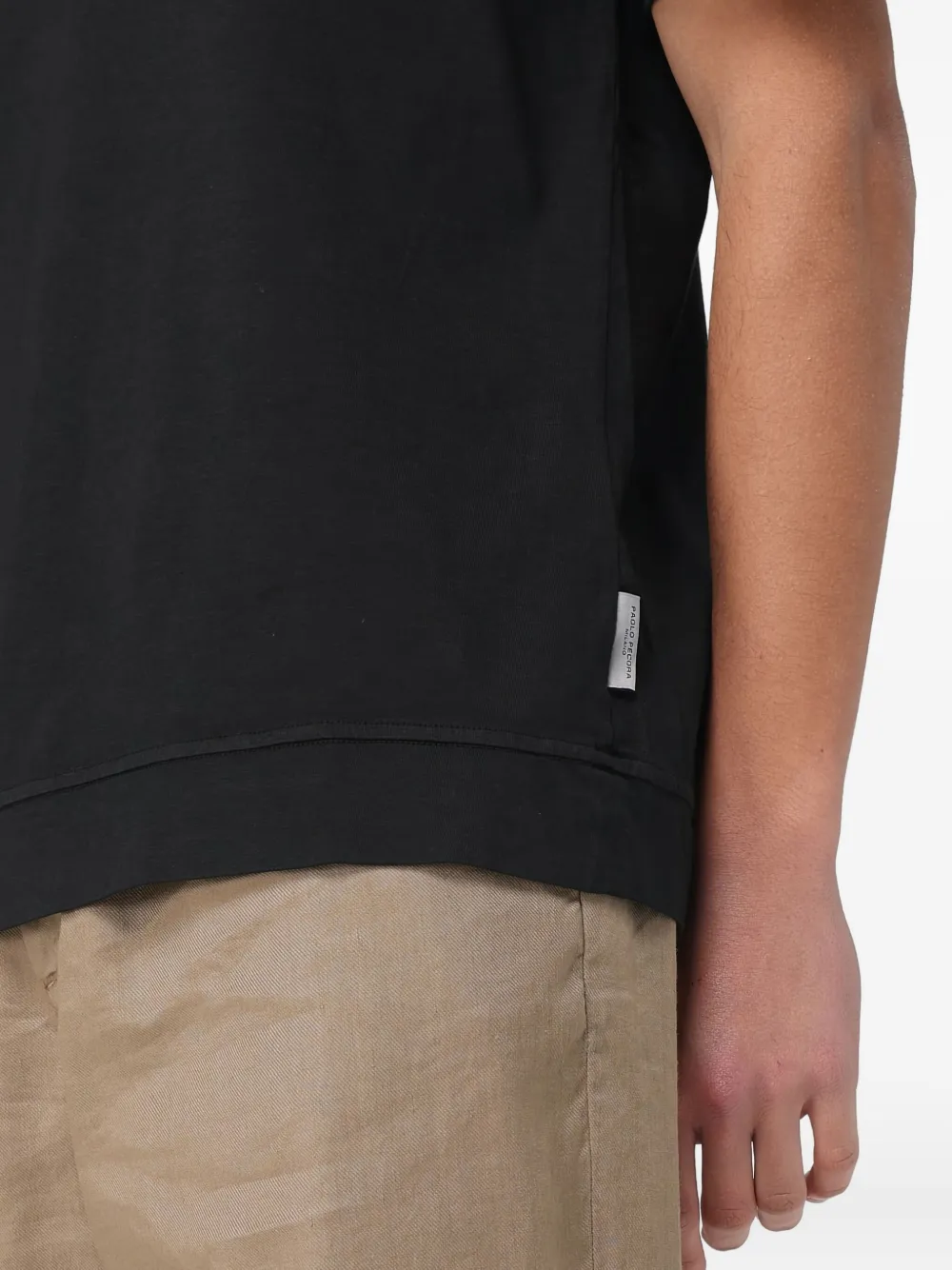 Paolo Pecora Katoenen T-shirt Zwart