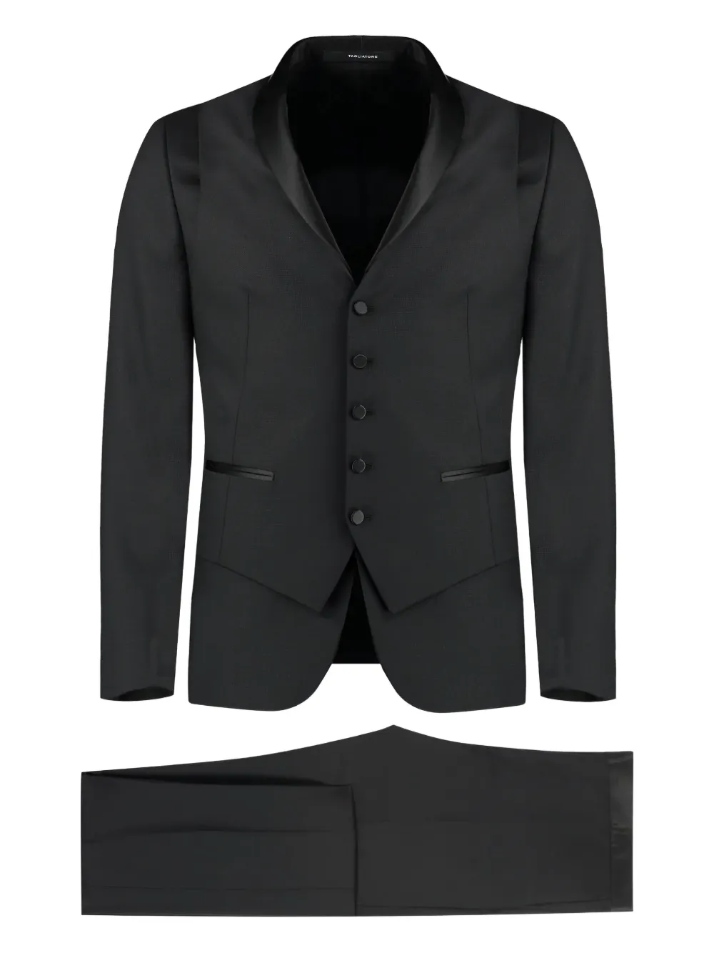 Tagliatore shawl-collar single-breasted suit | Black | Image 1