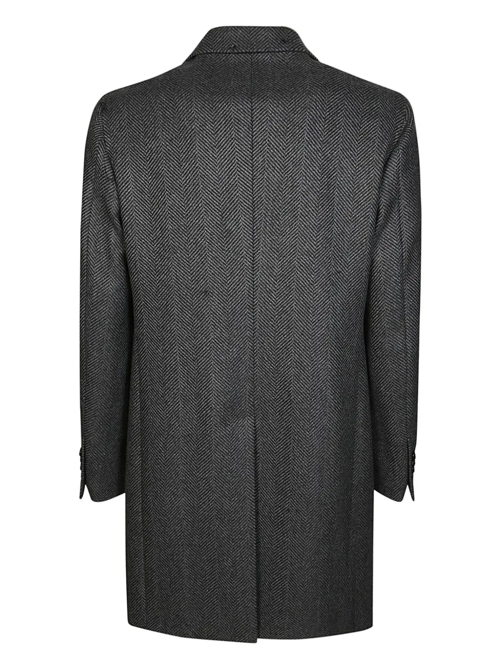 Shop Tagliatore Herringbone-pattern Coat In 灰色