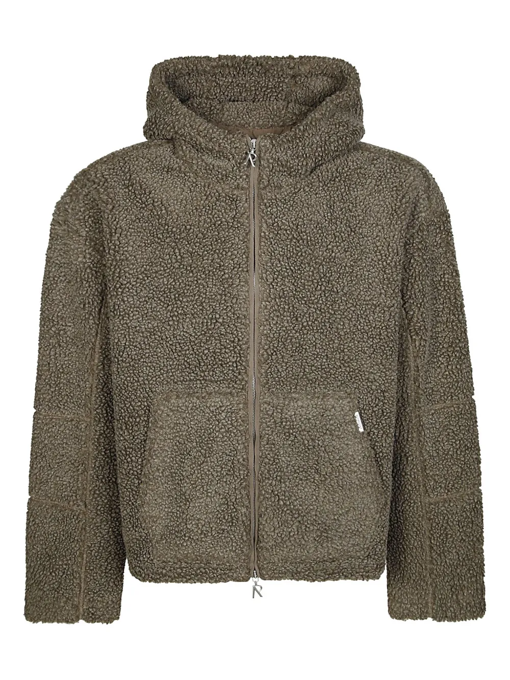 Represent hooded fleece jacket | Brown | Image 1