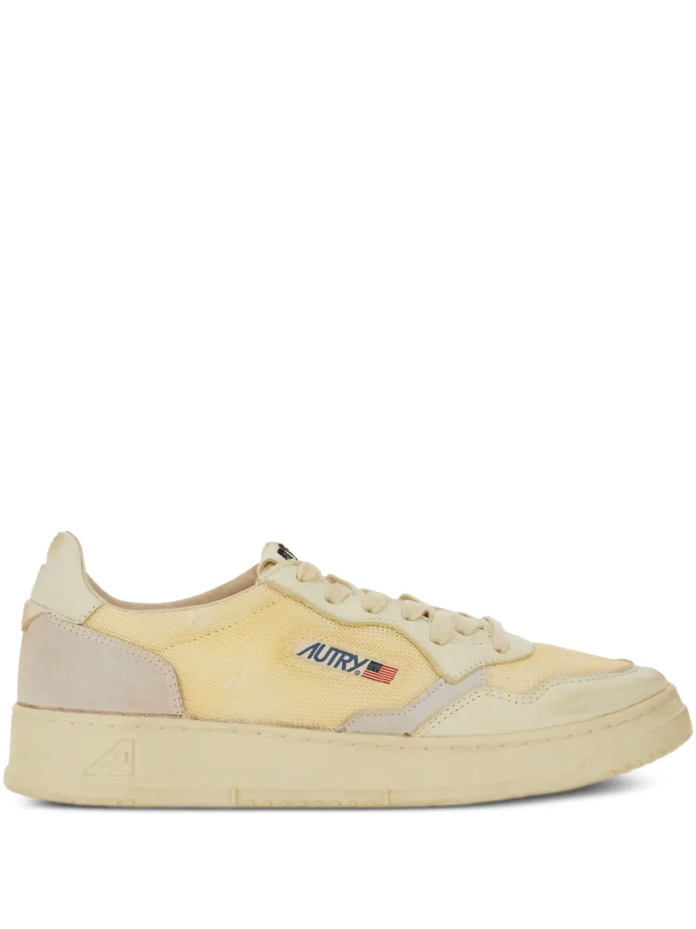 Autry panelled low-top sneakers Neutrals