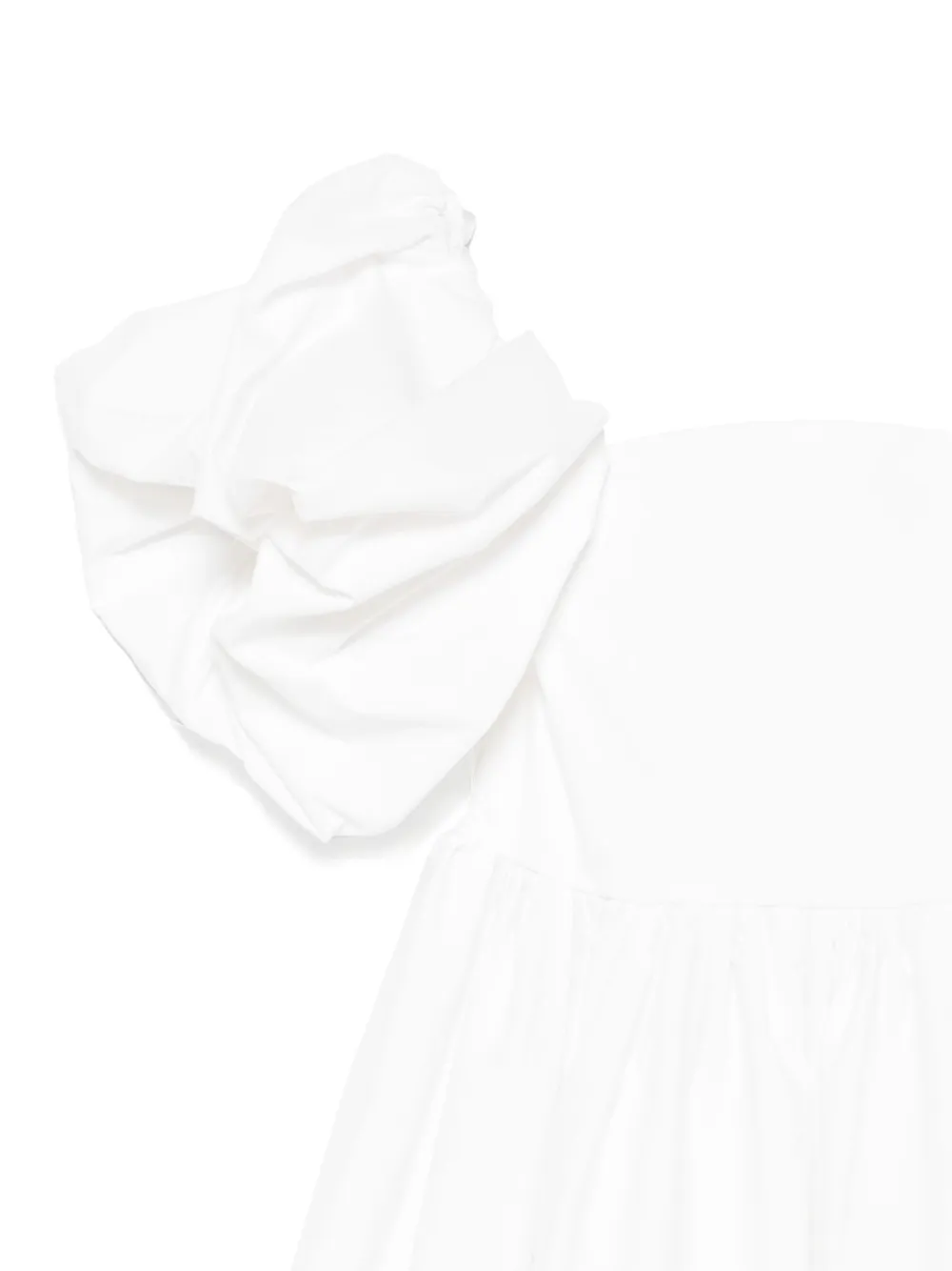 Miss Grant Kids Popeline midi-jurk Wit