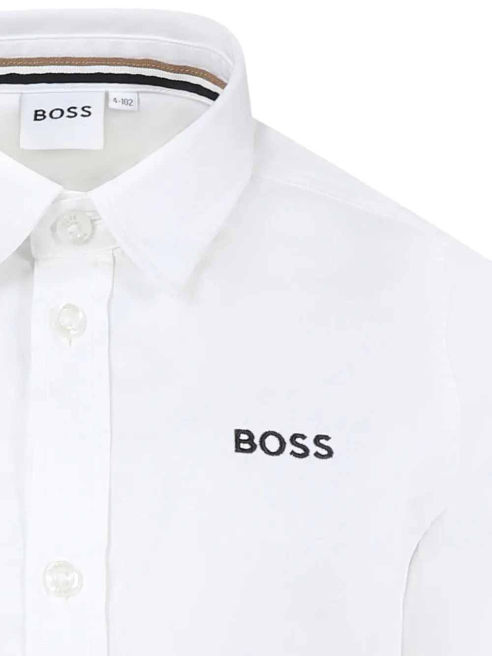BOSS Kidswear Shirt met logo Wit