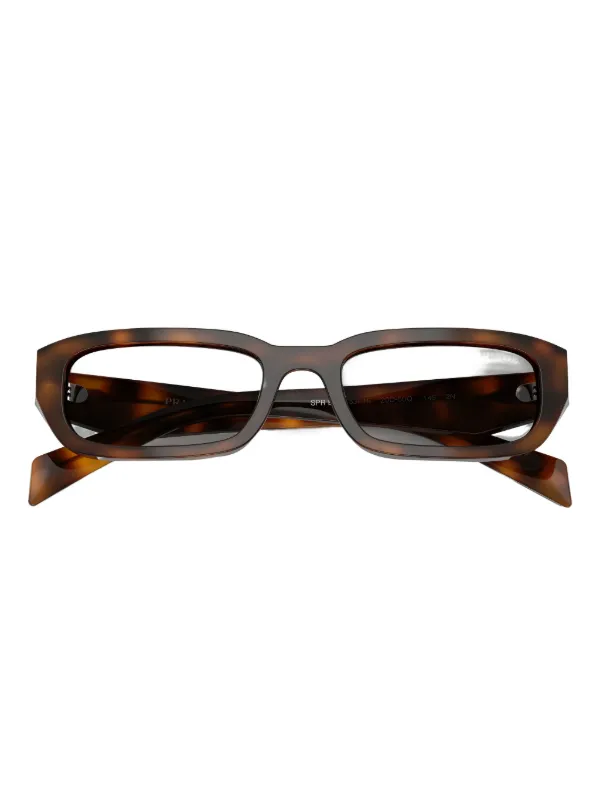 Prada Eyewear rectangle-frame Sunglasses | Brown | FARFETCH