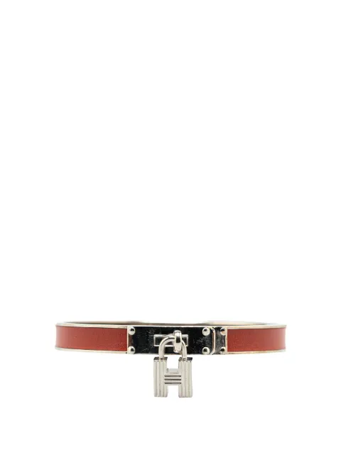 Hermès Pre-Owned 1990-2024 Leather Kelly Cadena Lock Bangle Bracelet costume bracelet