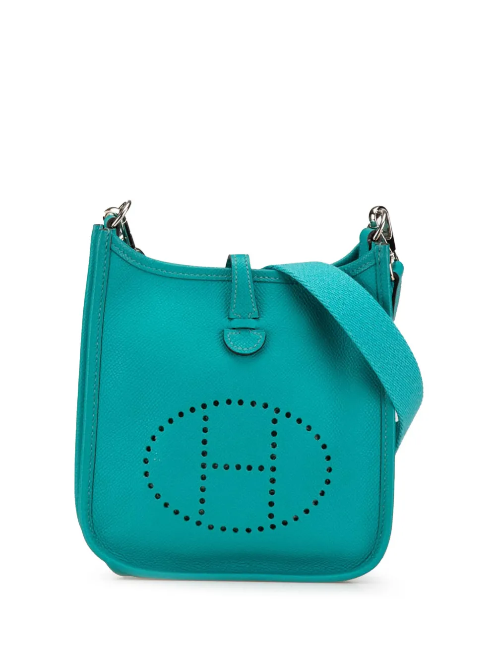 Pre-owned Hermes 2016 Epsom Evelyne Tpm Crossbody Bag In Blue