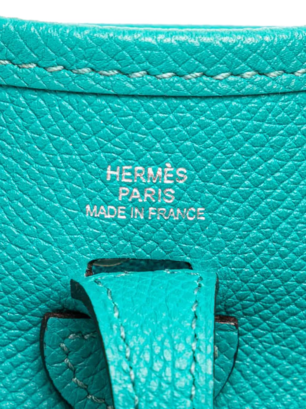Pre-owned Hermes 2016 Epsom Evelyne Tpm Crossbody Bag In Blue