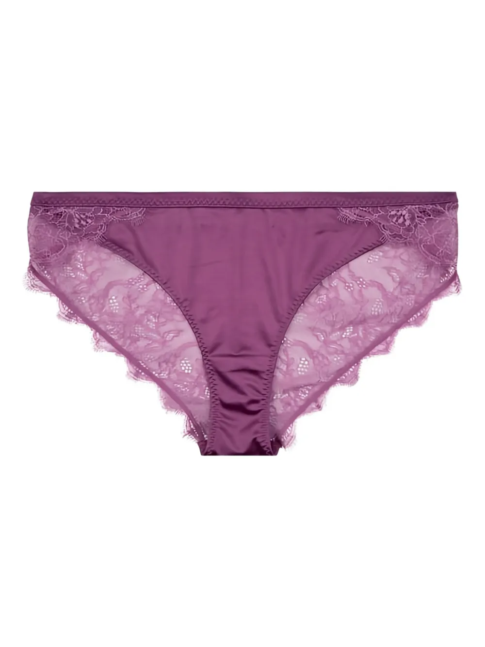 Love Stories Floral-lace Briefs In Purple