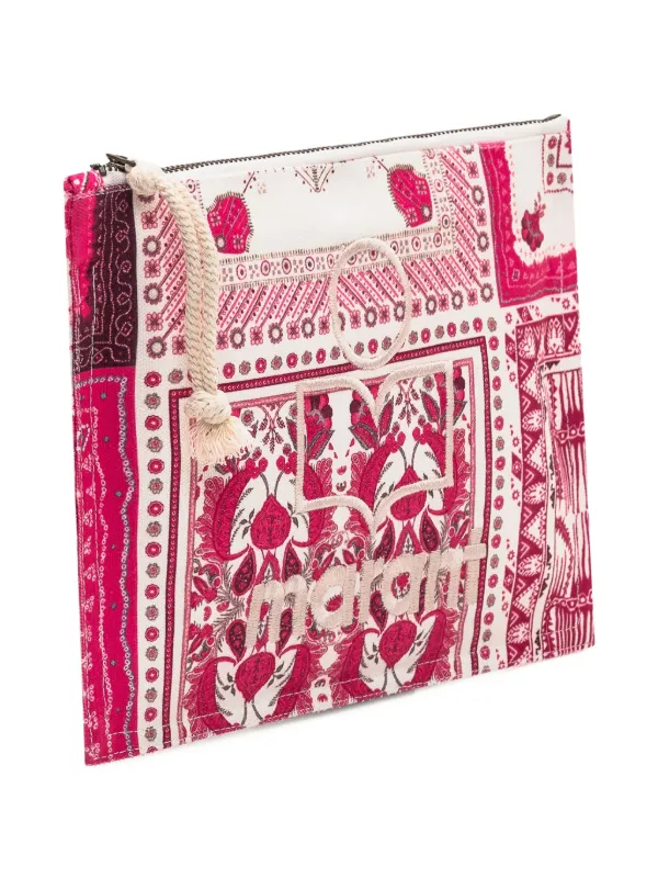 【関税&送料込】Isabel Marant Pouch Netia ISABEL MARANT Netia Clutch Bag | Pink | FARFETCH