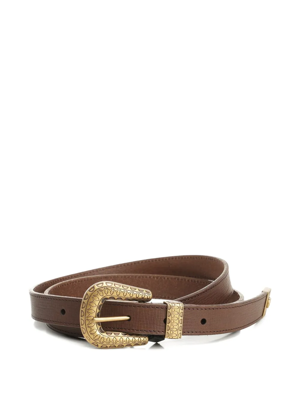 Valentino Garavani VLOGO SIGNATURE CALFSKIN BELT 20 MM - Marrone