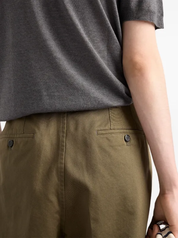 Prada Cotton Chinos | Green | FARFETCH RO