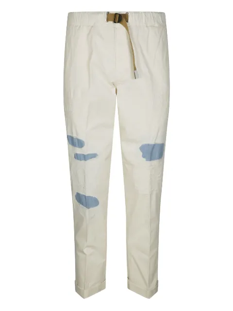 White Sand ripped-detail trousers