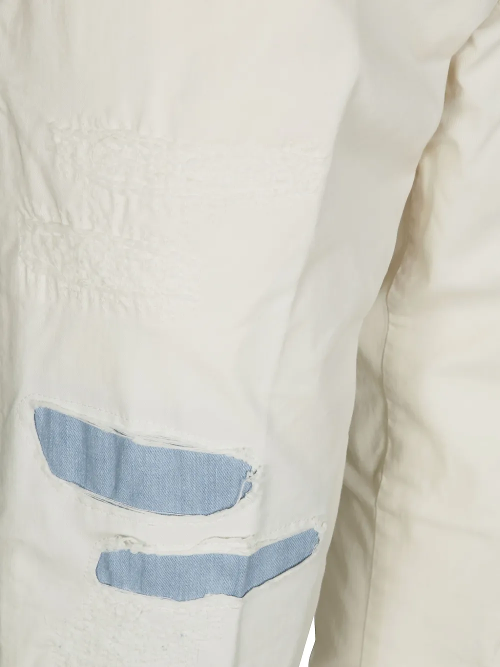 White Sand Broek met gescheurd detail Wit