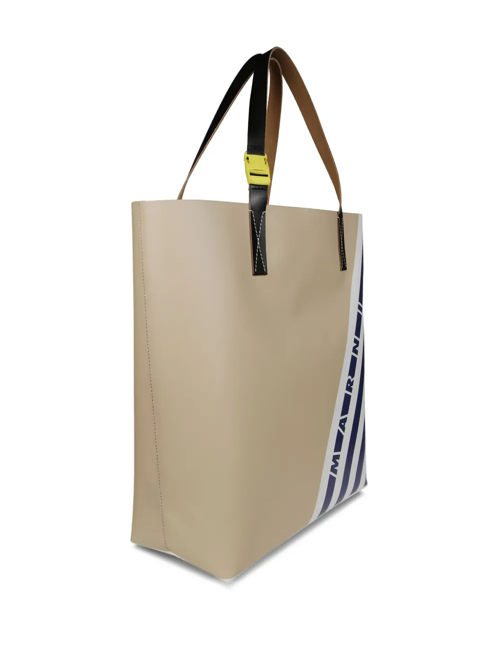 Marni logo-print tote bag Beige