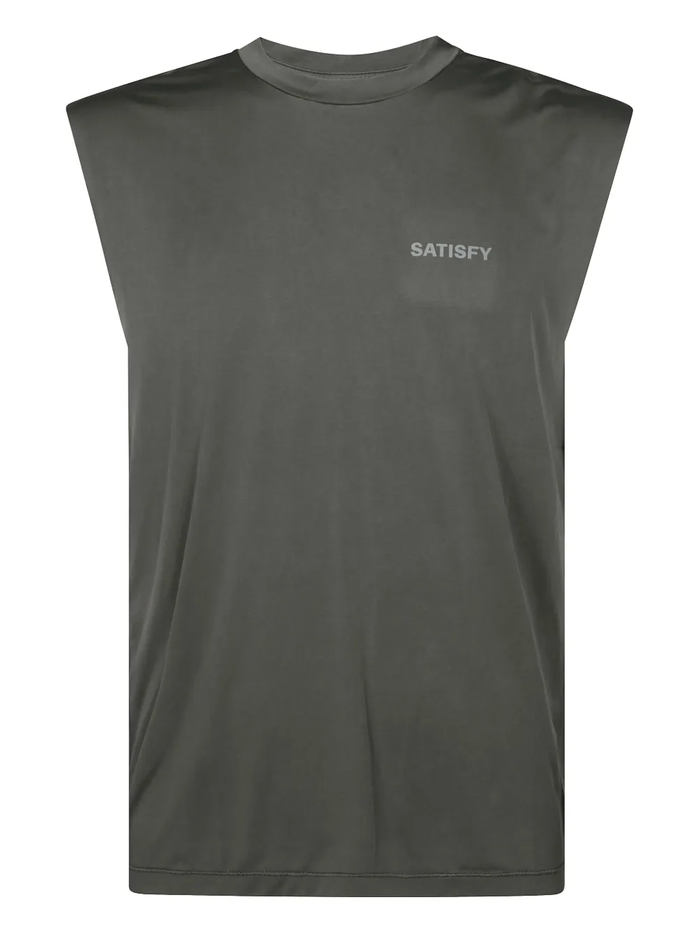 Satisfy logo-print tank top | Grey | Image 1