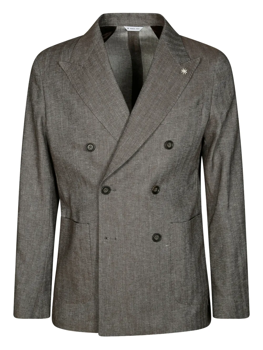 Manuel Ritz herringbone blazer | Brown | Image 1