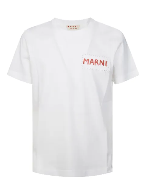 Marni logo-patch T-shirt