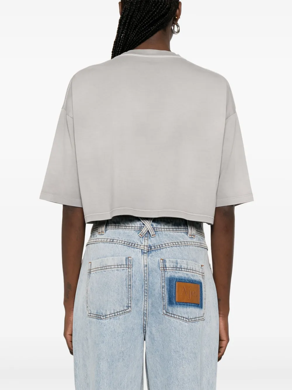 LOEWE cropped cotton T-shirt Grijs