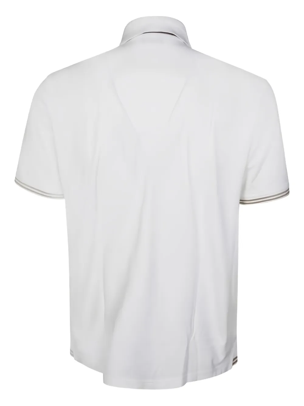 Blauer cotton polo shirt - Wit