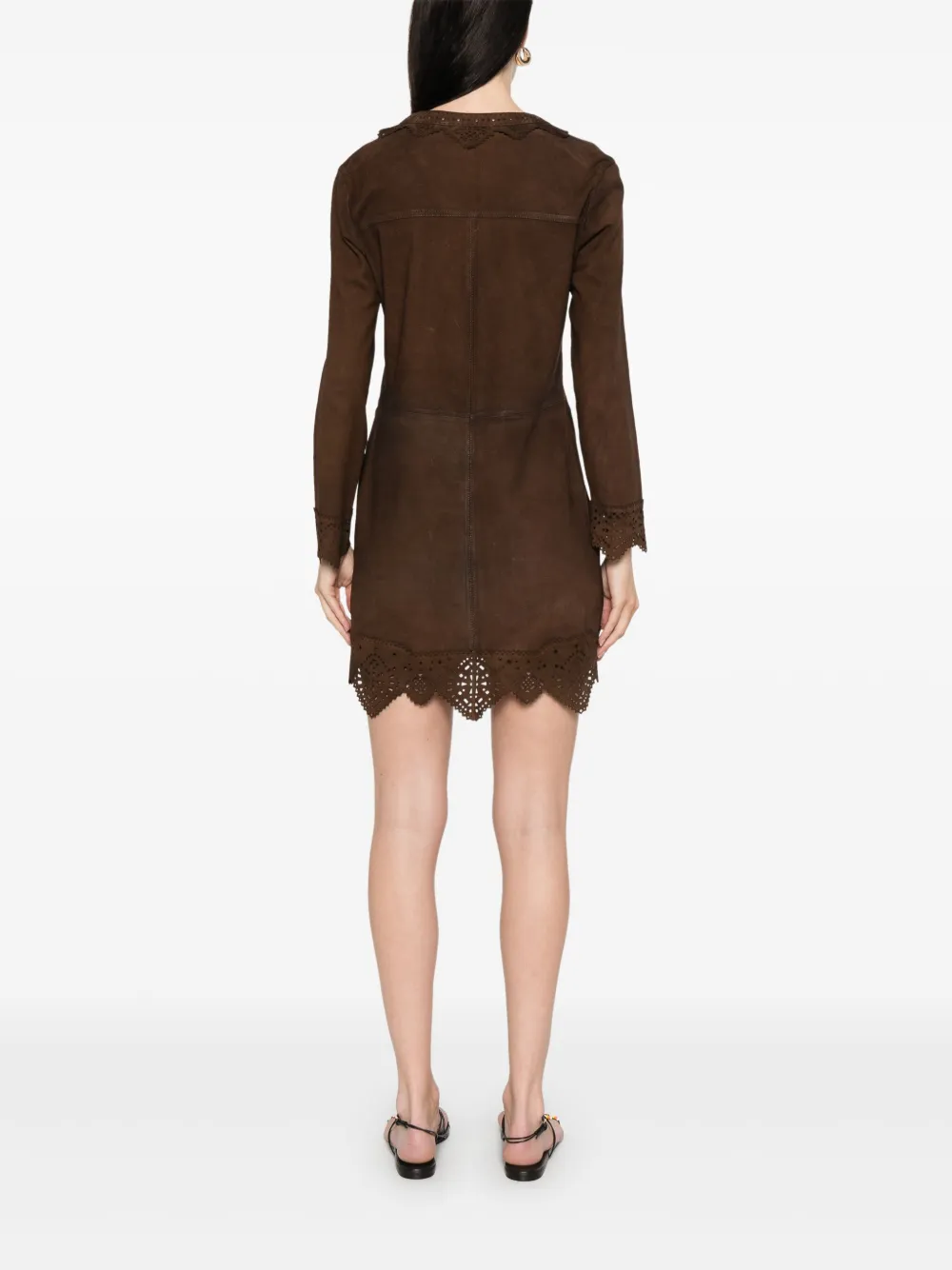 Shop Isabel Marant Charlina Mini Dress In Brown