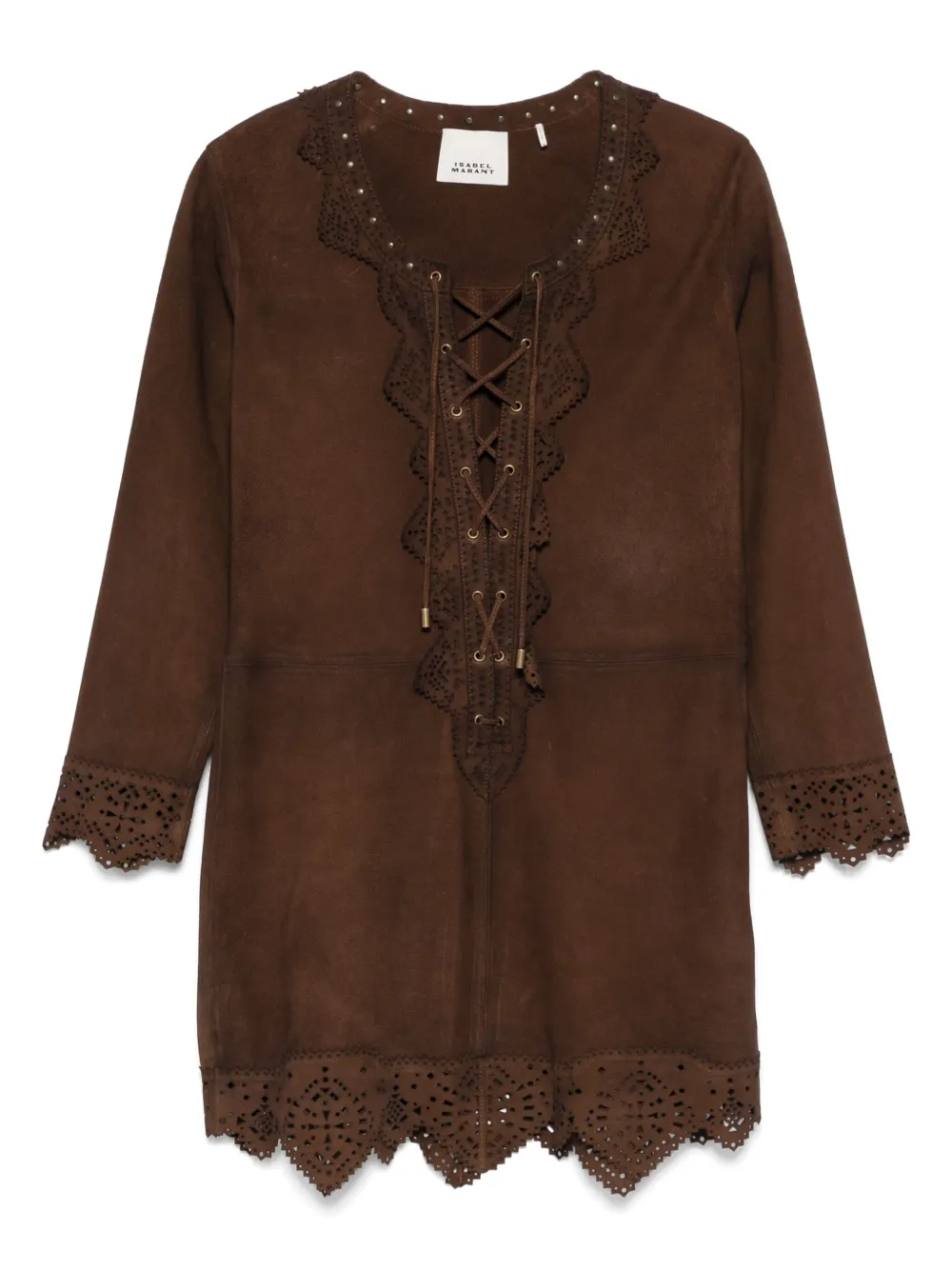 ISABEL MARANT Charlina mini-jurk Bruin