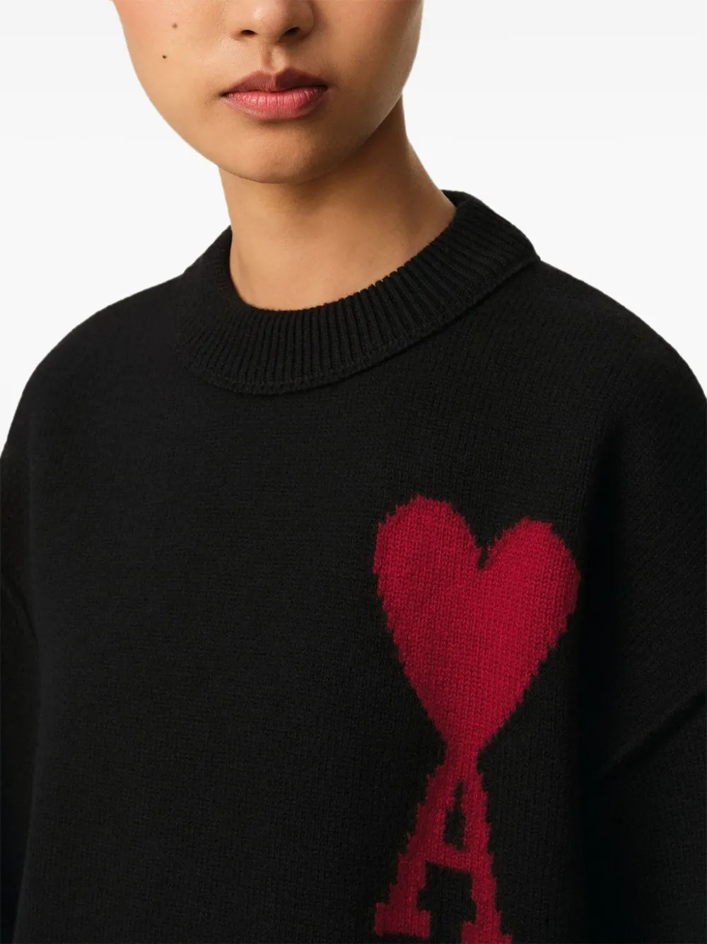 AMI Paris Ami de Coeur sweater Zwart