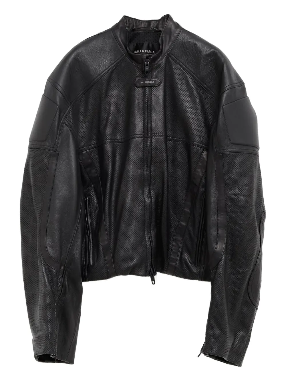 Balenciaga perforated leather jacket | Black | Image 1