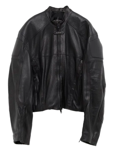 Balenciaga perforated leather jacket