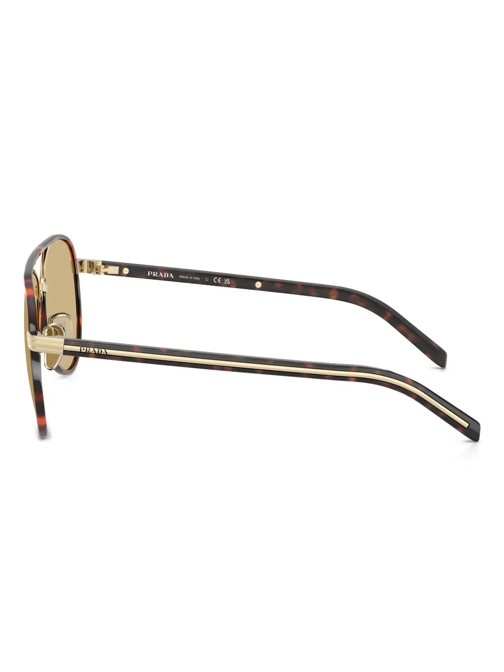 Prada Eyewear Zonnebril met piloten montuur Bruin