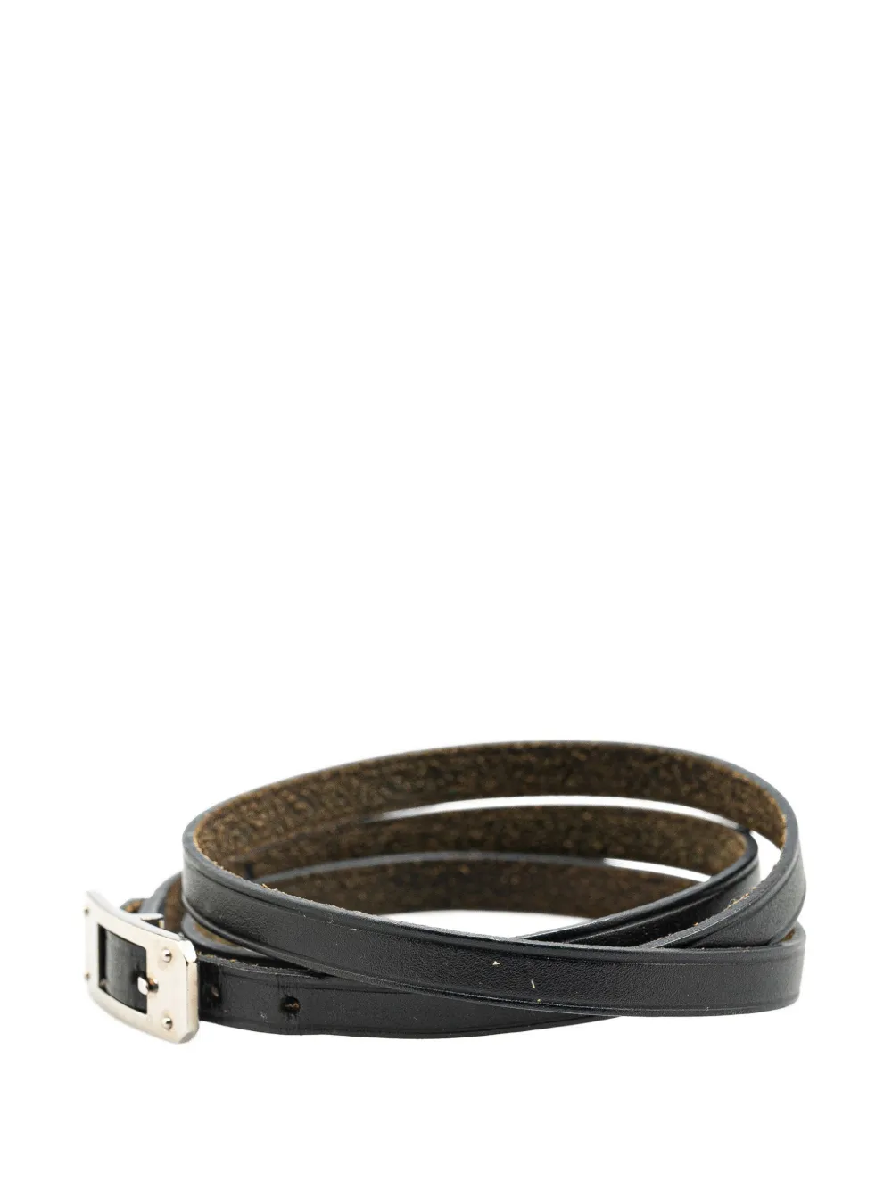Hermès Pre-Owned pulsera Triple Tour de piel con hebilla 2004 | Image 2